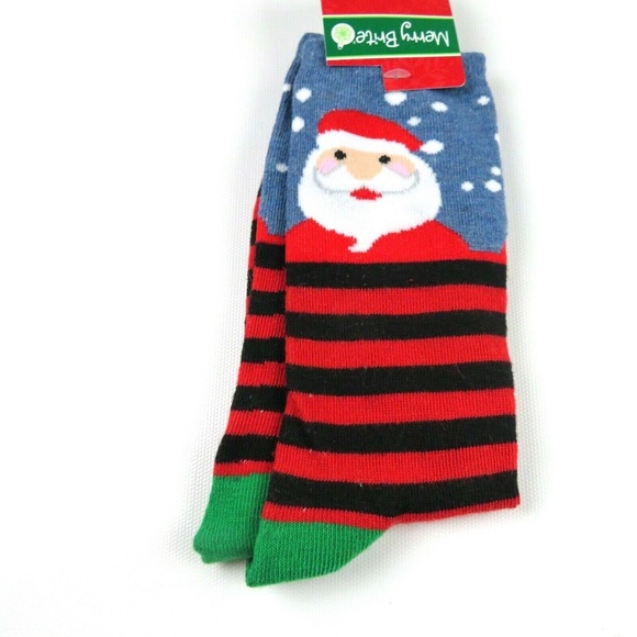 NWT- Merry Brite Christmas Crew Socks - Picture 1 of 2
